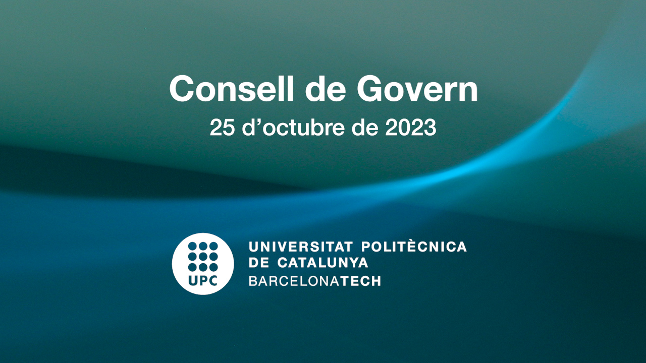 Consell de Govern del 25 d’octubre de 2023